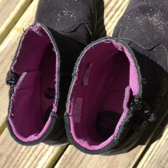 Stride Rite Glitter Suede Ankle Boot 10 - Picture 5 of 8